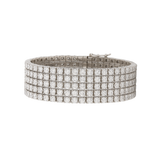 10.40ct Diamond 18K Gold Five Row Tennis Bracelet