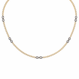 3.48ct Diamond 14K Gold Stationed Necklace