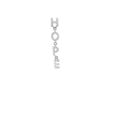 0.20ct Diamond 18K Gold Hope Single Dangle Drop Earrings