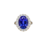 14.65ct Diamond Tanzanite 18K Gold Cocktail Ring
