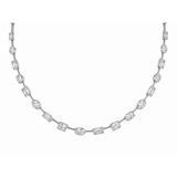 7.75ct Diamond 18K Gold Multi Shape Link Chain Tennis Necklace