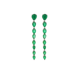 3.17ct Emerald 18K Gold Cascade Earrings