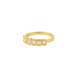 1.80ct Diamond 18K Gold Emerald Cut Half Eternity Ring