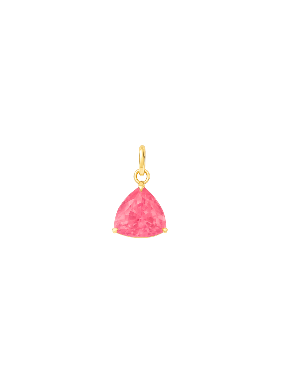 0.08ct Diamond Watermelon Tourmaline 18K Gold Pendant