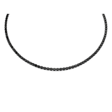 4.03ct Black Diamond 18K Gold Tennis Necklace