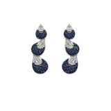 3.06ct Sapphire Diamond 14K Gold Drop Earrings