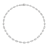 7.75ct Diamond 18K Gold Multi Shape Link Chain Tennis Necklace