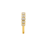 1.80ct Diamond 18K Gold Emerald Cut Half Eternity Ring