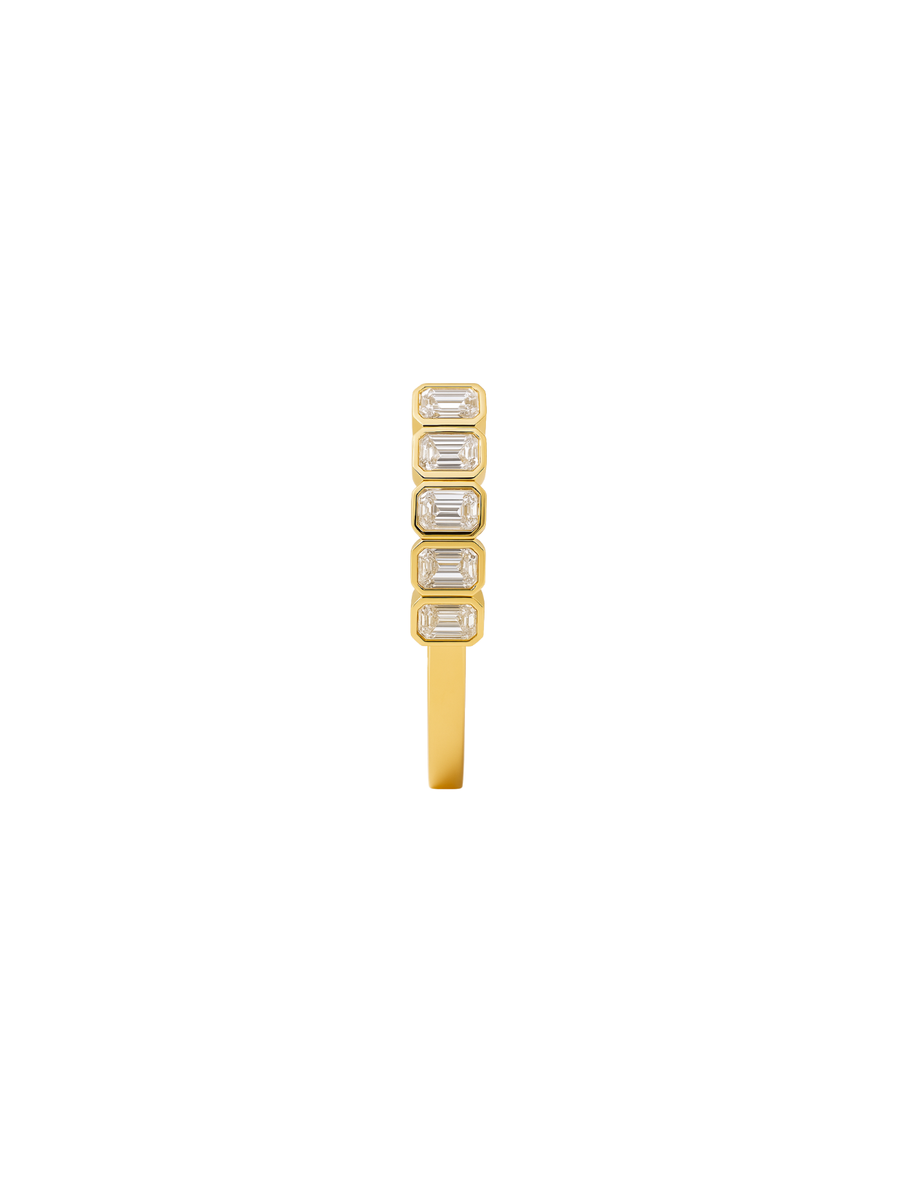 1.80ct Diamond 18K Gold Emerald Cut Half Eternity Ring