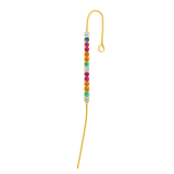 0.24ct Multi Gemstone 18K Gold Ear Pin Earrings