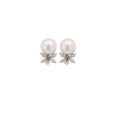 11.82ct Mikimoto Pearl Diamond 18K Gold Earrings
