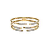 1.25ct Diamond 14K Gold Statement Cuff Bracelet