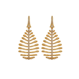 4.26ct Diamond 14K Gold Leaf Earrings