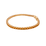 5.65cts Citrine 18K Gold Tennis Bracelet
