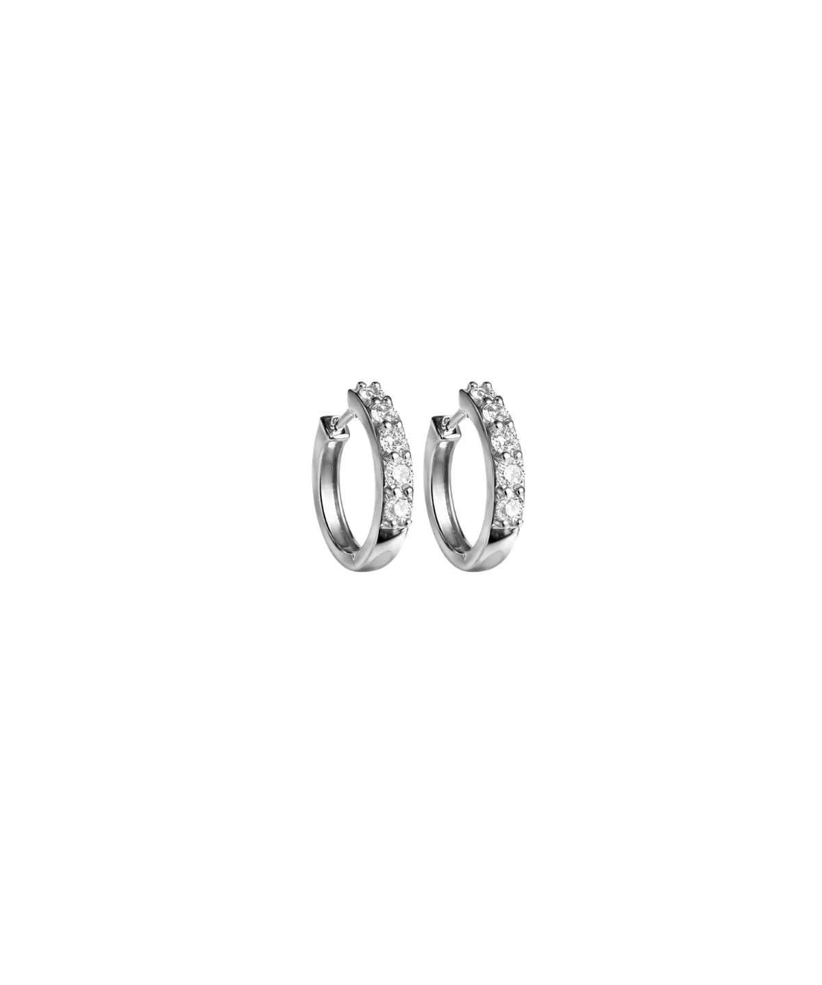 0.35ct Diamond 18K Gold Hoop Earrings