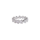 7.07ct Diamond 18K Gold Heart Eternity Ring