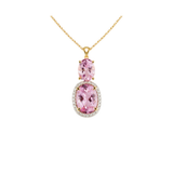 4.71cts Diamond Tourmaline 18K Gold Pendant