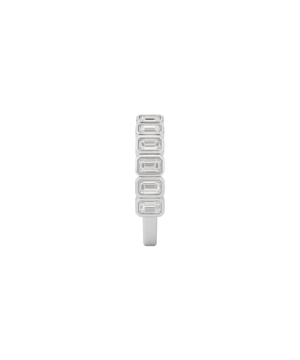 1.80ct Diamond 18K Gold Emerald Cut Half Eternity Ring