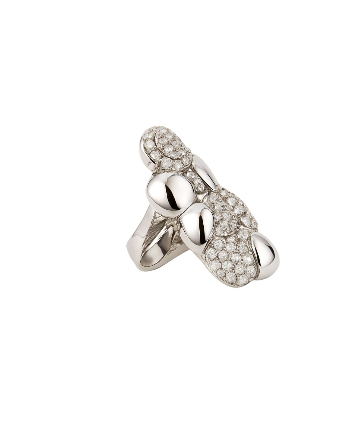 2.50ct Diamond 18K Gold Cluster Statement Ring