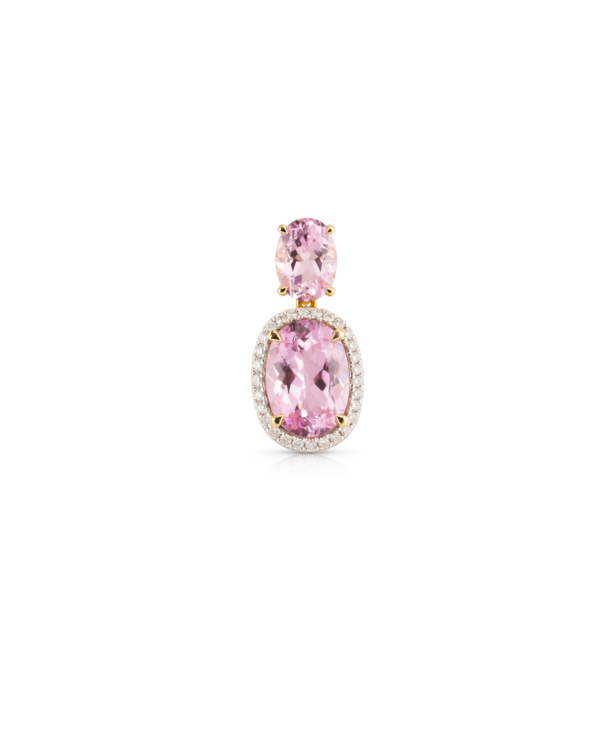 4.71cts Diamond Tourmaline 18K Gold Pendant