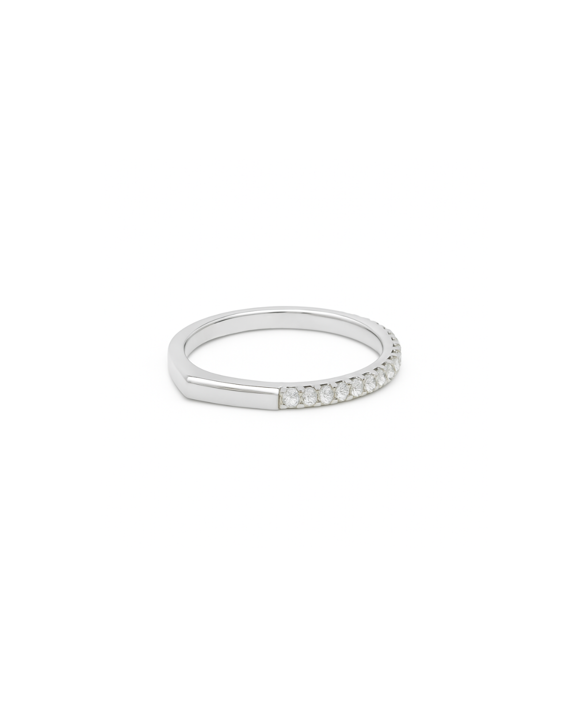 0.21ct Diamond 18K Gold Half Eternity Band Rings