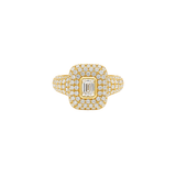 2.80ct Diamond 14K Gold Pave Ring