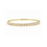0.83ct Diamond 14K Gold Flexible Tennis Bangle Bracelet