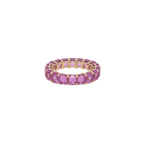 15.13ct Pink Sapphire 14K Gold Eternity Band Ring