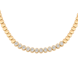 1.80ct Diamond 14K Gold Quarter Illusion Tennis Necklace