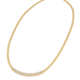 1.80ct Diamond 14K Gold Quarter Illusion Tennis Necklace