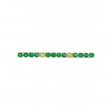 6.91ct Emerald Diamond 14K Gold Tennis Bracelet