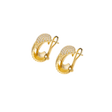 1.75ct Diamond 18K Italian Gold Double Hoop Earrings