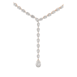 4.74ct Diamond 14K Gold Invisible Set Lariat Necklace