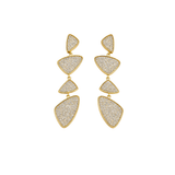 2.30ct Diamond 14K Gold Multi Shape Drop Earrings