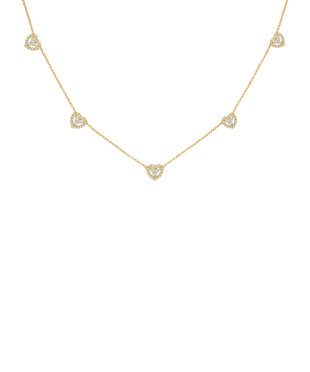 0.93ct Diamond 18K Gold Heart Dangle Drop Necklace