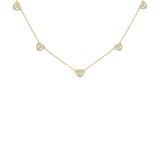 0.93ct Diamond 18K Gold Heart Dangle Drop Necklace