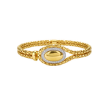 0.35ct Diamond 14K Italian Gold Cuff Bracelet