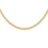 13.06ct Diamond 14K Gold Classic Tennis Necklace