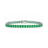 12.66ct Emerald 18K Gold Tennis Bracelet
