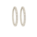 5.30ct Diamond 14K Gold Inside Out Hoop Earrings
