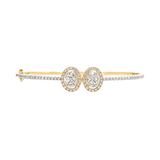 1.40ct Diamond 14K Gold Statement Bangle Bracelet