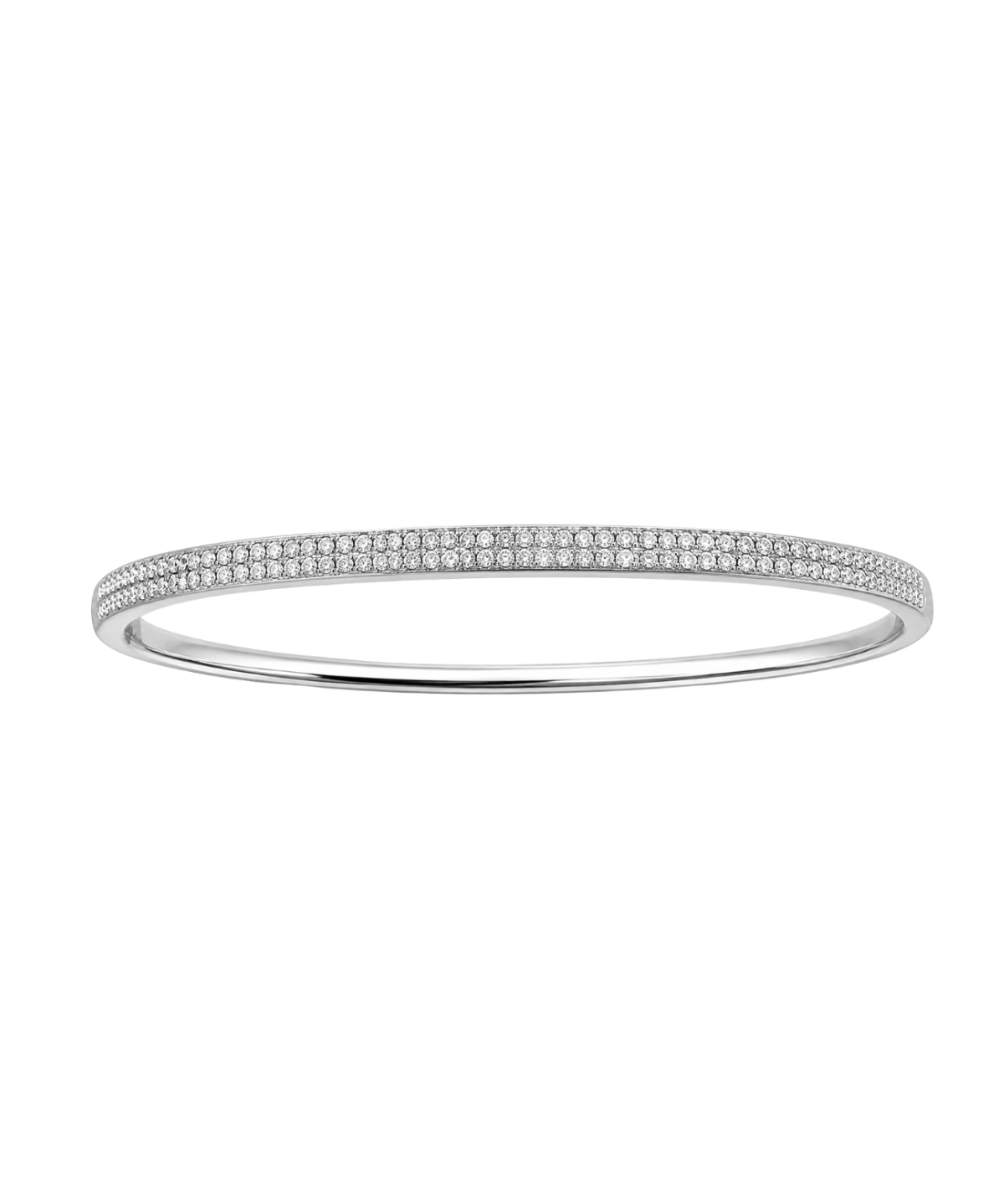 1.00ct Diamond 18K Gold Pave Bangle Bracelet