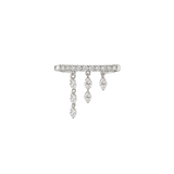 0.835ct Diamond 18K Gold Dangle Drop Ear Cuff