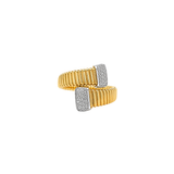 0.30ct Diamond 18K Italian Gold Bypass Ring