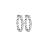 4.89ct Diamond 18K Gold Inside Out Hoop Earrings