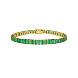 14.55ct Emerald 18K Gold Tennis Bracelet