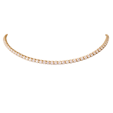 3.00ct Diamond 14K Gold Choker Tennis Necklace