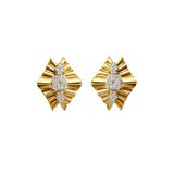 1.06ct Diamond 14K Gold Statement Earrings
