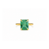 2.40ct Emerald 18K Gold Solitaire Ring
