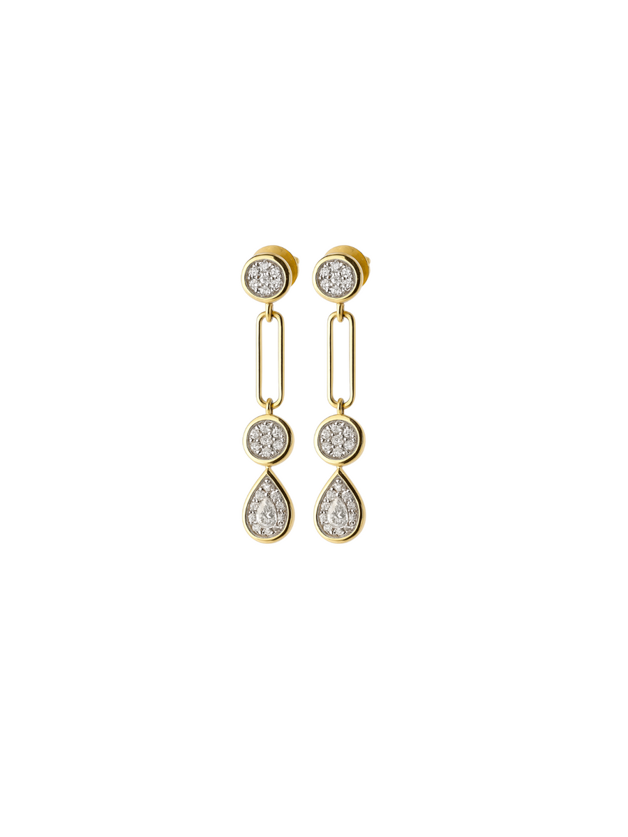 0.52ct Diamond 14K Gold Drop Earrings